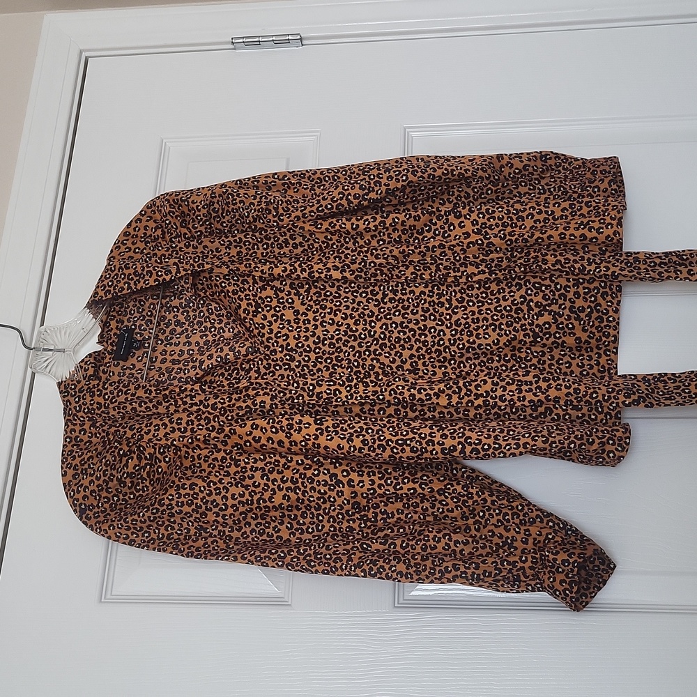 Who What Wear animal print blouse